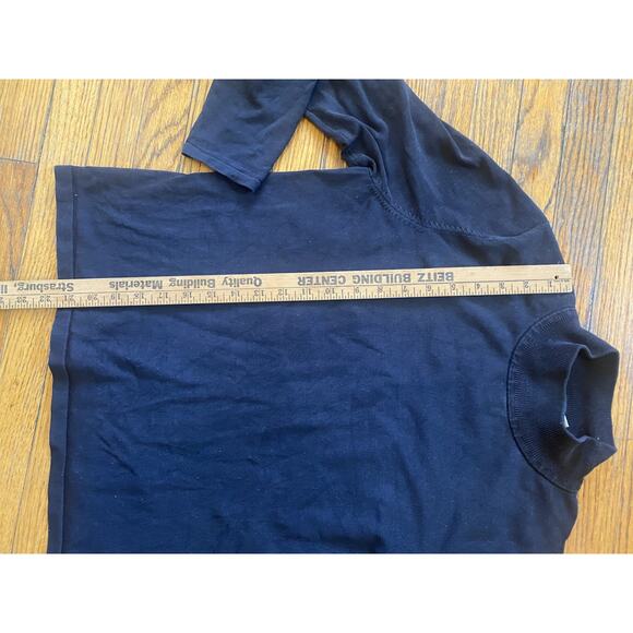 Vintage Pendleton Mock Top Women’s Petite Medium Shirt Black Stretch Basic - Picture 5 of 7